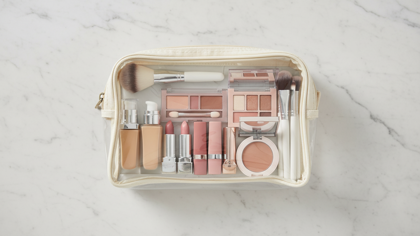 NoviaGlow Transparent Travel Makeup Bag
