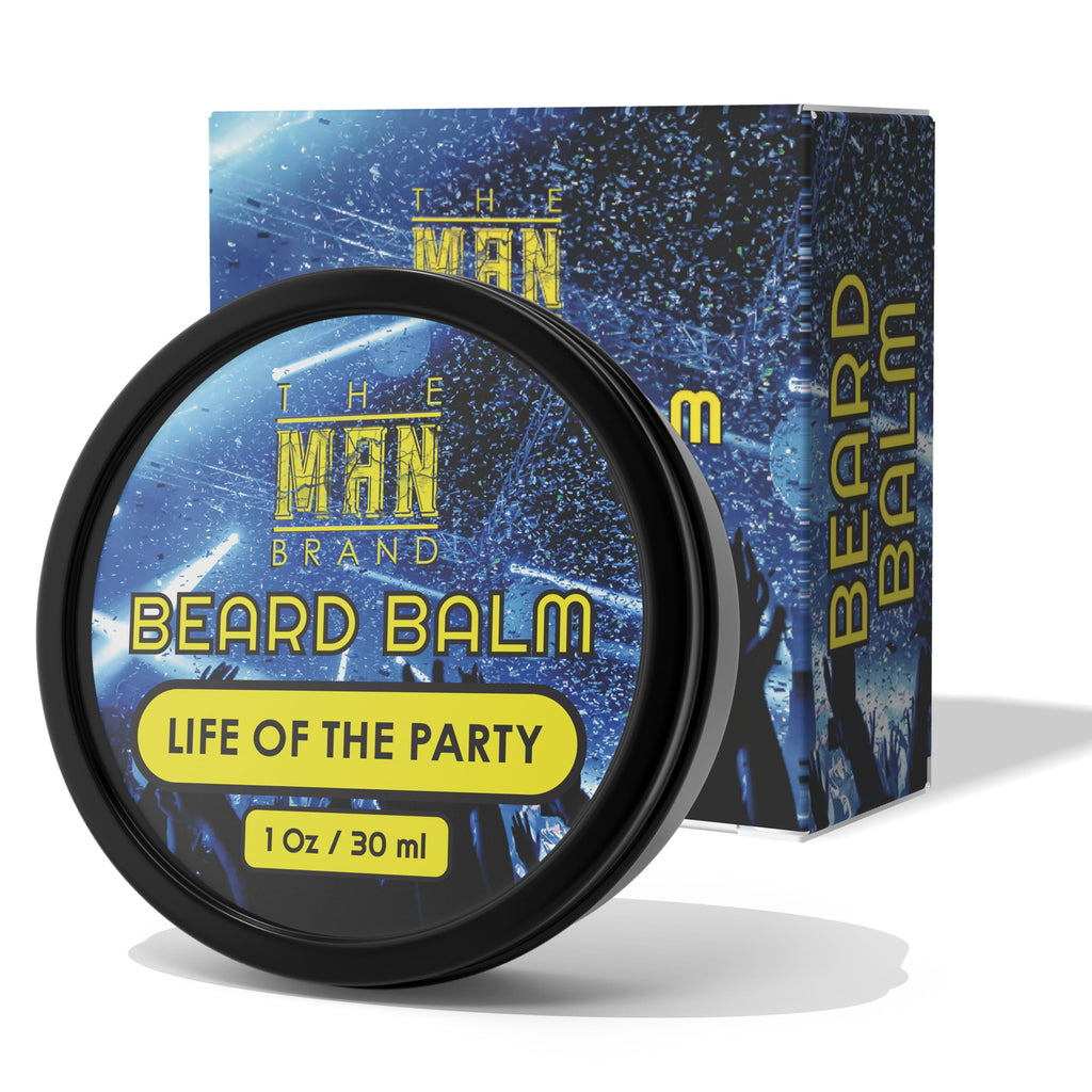 Life of the Party Beard Grooming Balm for Men - Natural Beeswax Based Conditioning Formula for Styling and Care (1 Ounce Life of the Party)