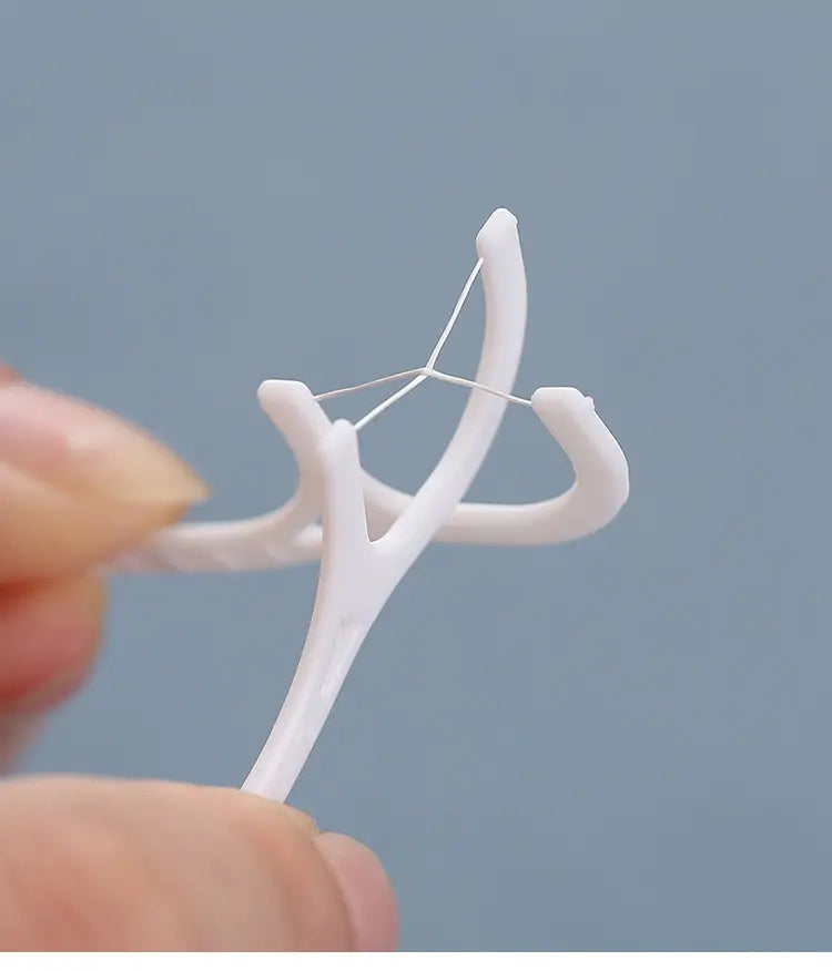 50pcs Dental Floss Picks for Oral Care and Gum Health
