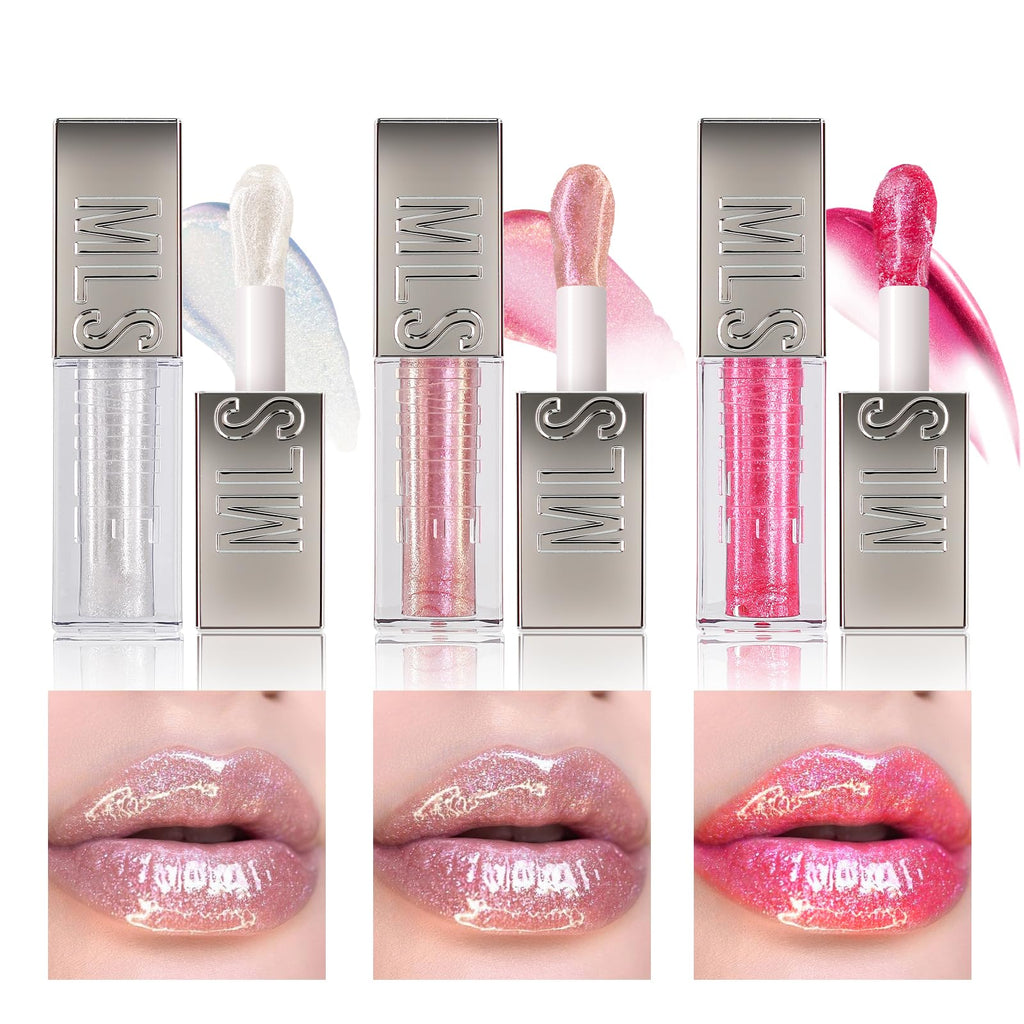 3 PCS High Shine Glitter Lip Kit