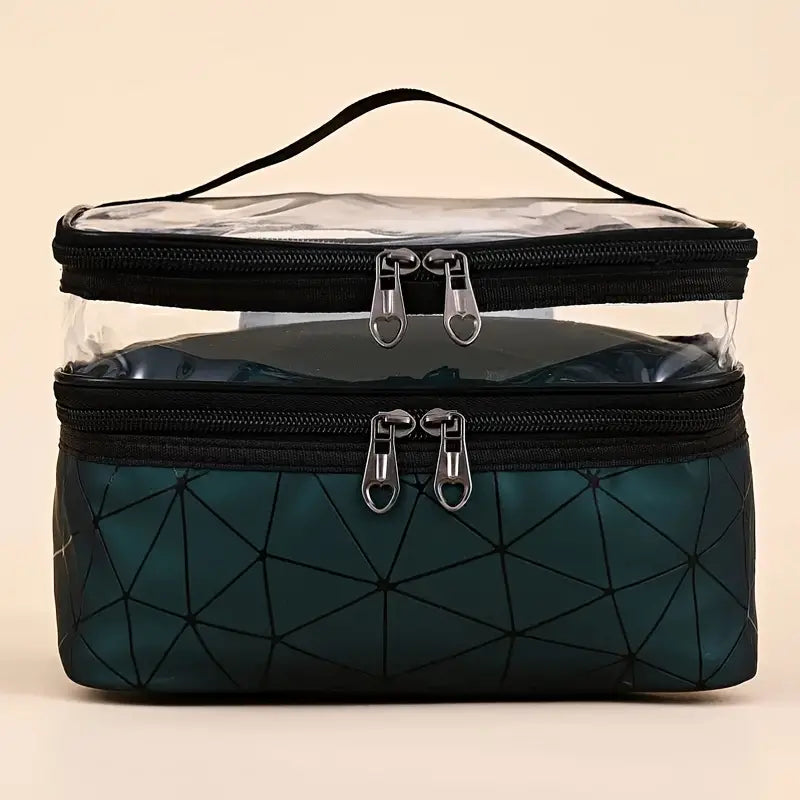 Large Waterproof Double Layer Makeup Travel Bag