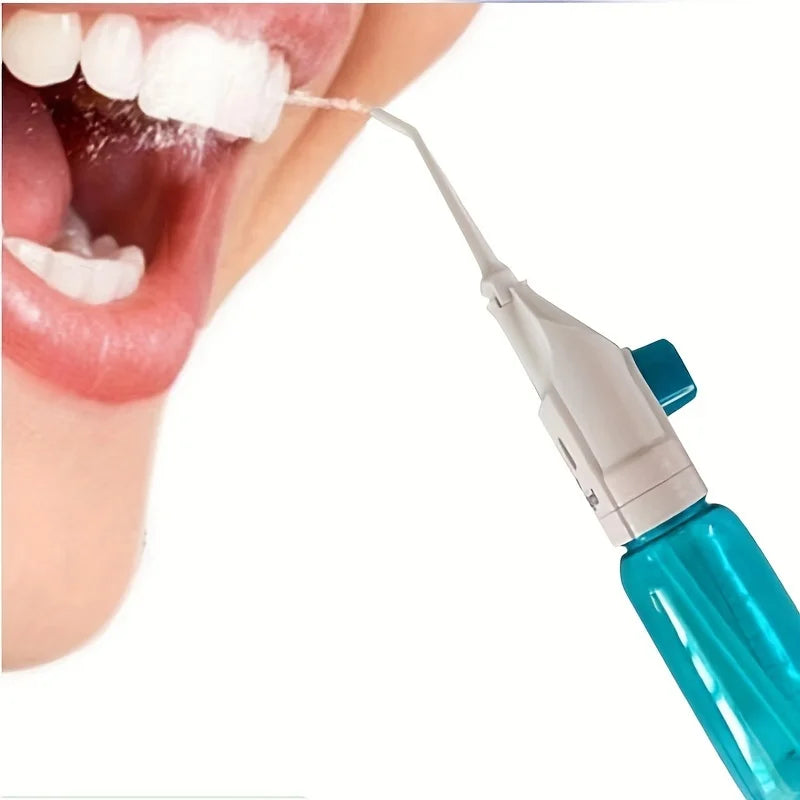 NoviaGlow High Pressure Oral Irrigator – Portable Manual Water Flosser for Deep Teeth Cleaning & Gum Care