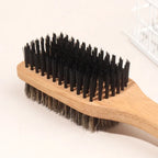 NoviaGlow Double-Sided Wooden Beard Brush