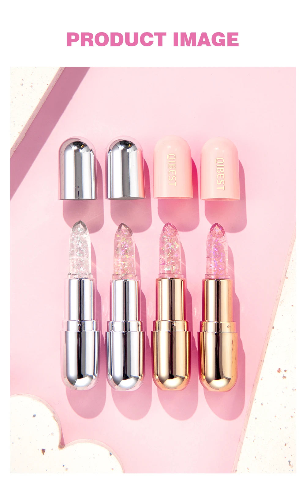 NoviaGlow Crystal Jelly Glitter Lipstick
