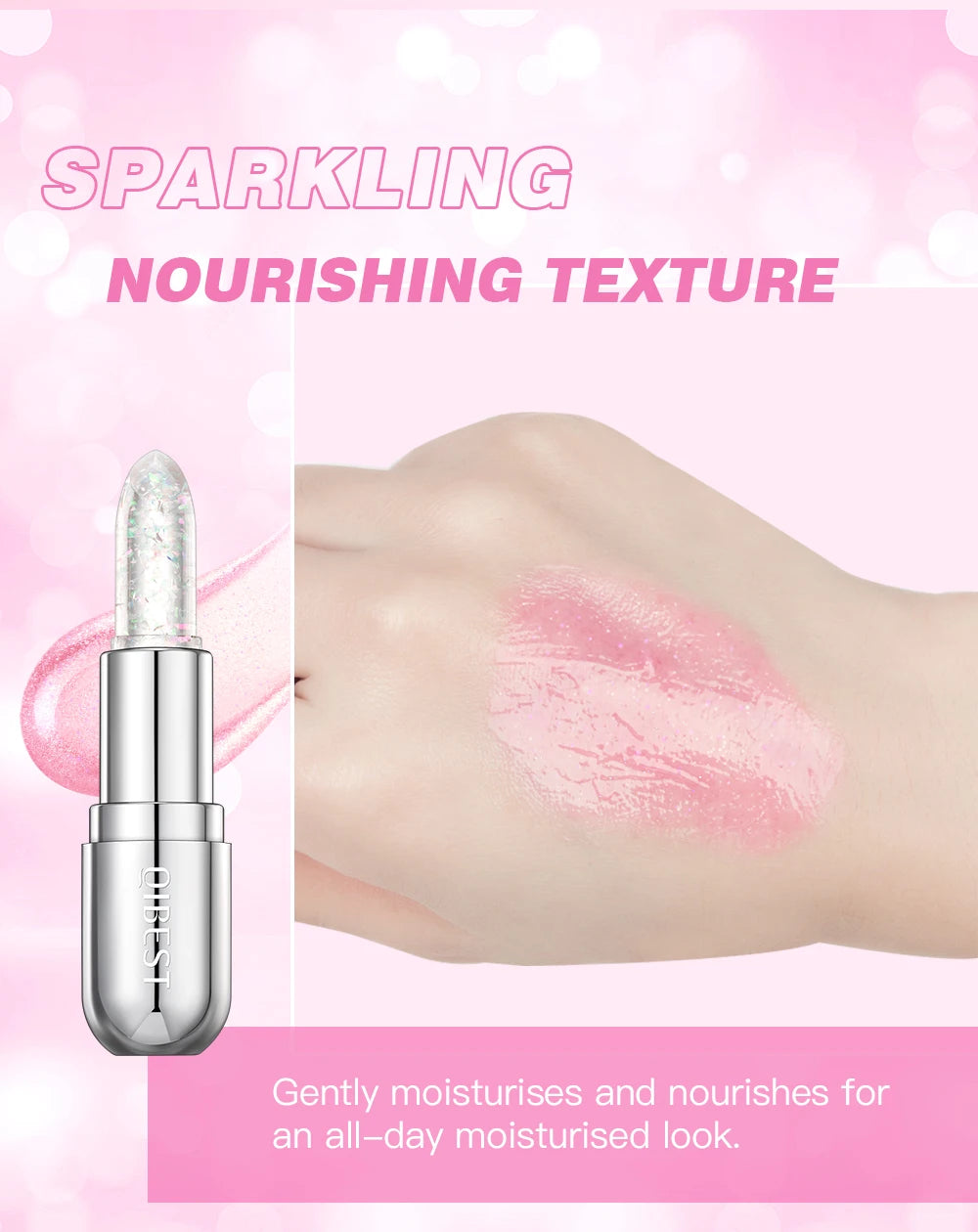 NoviaGlow Crystal Jelly Glitter Lipstick