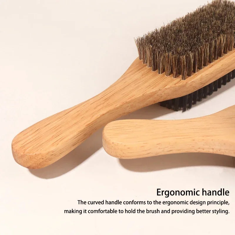 NoviaGlow Double-Sided Wooden Beard Brush