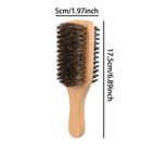 NoviaGlow Double-Sided Wooden Beard Brush