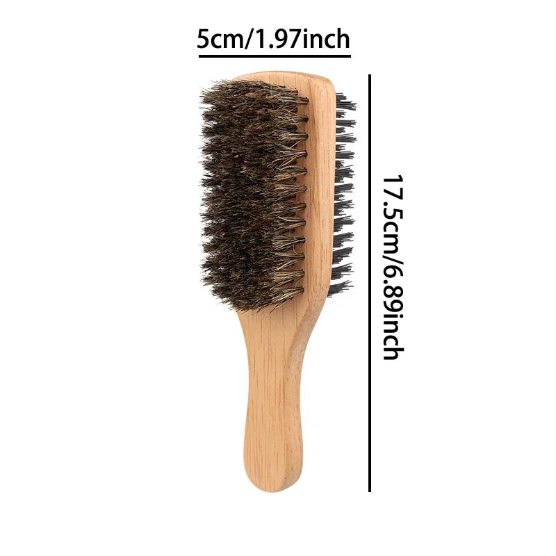 NoviaGlow Double-Sided Wooden Beard Brush