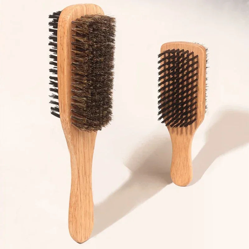 NoviaGlow Double-Sided Wooden Beard Brush