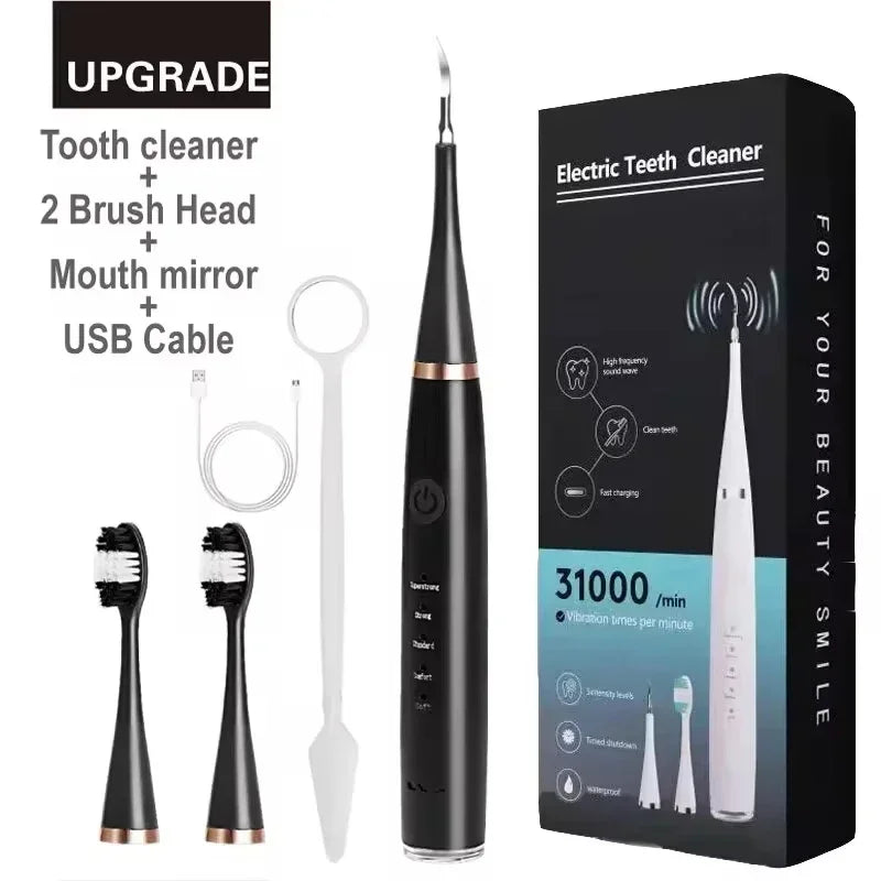 NoviaGlow Sonic Electric Toothbrush 3-in-1 – Tartar Remover, Teeth Whitening, USB Rechargeable with Replaceable Brush Heads