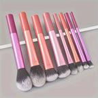 NoviaGlow 8pcs Professional Makeup Brush Set – Soft Synthetic Bristles, Cruelty-Free, Easy to Clean, for Foundation, Blush & Eyeshadow