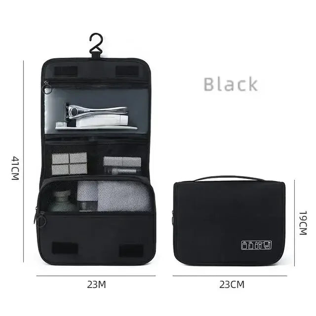 NoviaGlow Waterproof Travel Toiletry Bag – Hanging Cosmetic & Grooming Organizer