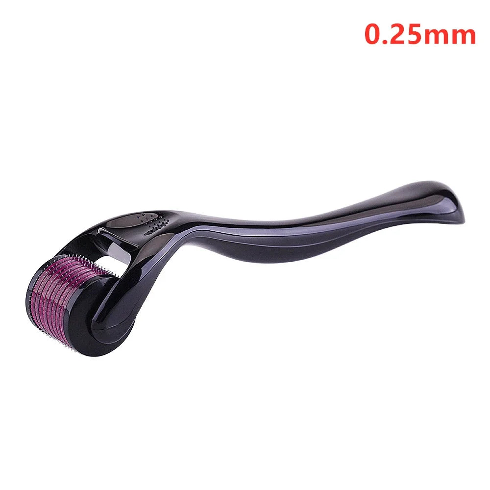 NoviaGlow Derma Roller – 540 Titanium Microneedles for Beard & Skin Care (0.2mm / 0.25mm / 0.3mm)
