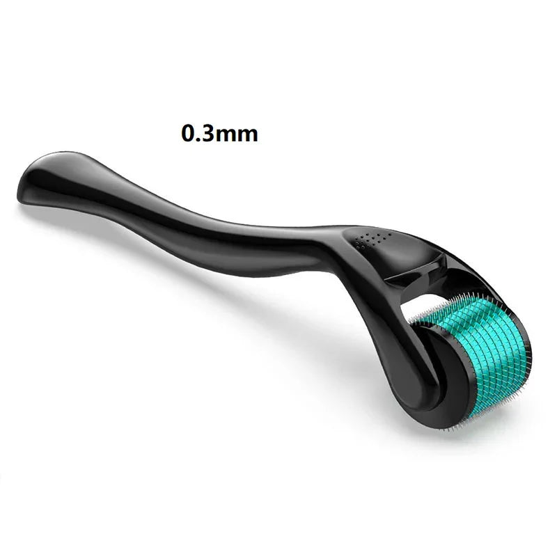 NoviaGlow Derma Roller – 540 Titanium Microneedles for Beard & Skin Care (0.2mm / 0.25mm / 0.3mm)