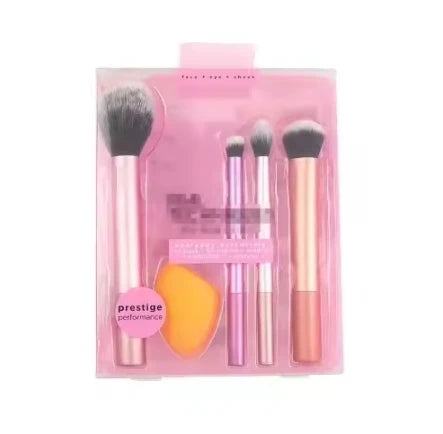 NoviaGlow 8pcs Professional Makeup Brush Set – Soft Synthetic Bristles, Cruelty-Free, Easy to Clean, for Foundation, Blush & Eyeshadow