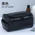 NoviaGlow Hanging Travel Makeup Bag – Large Capacity PU Leather Double-Layer Wash Bag & Men’s Toiletry Organizer