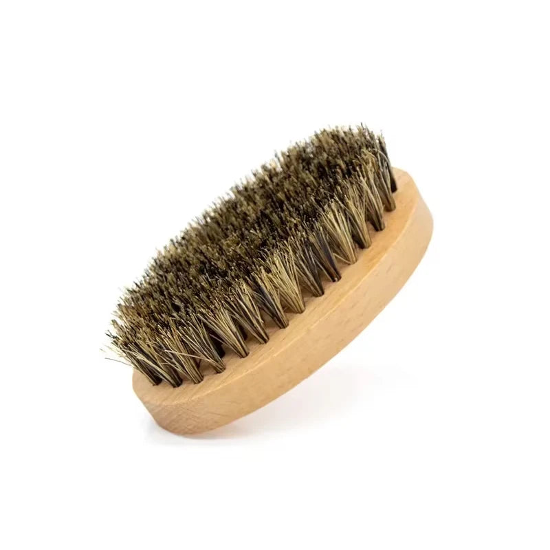NoviaGlow Men’s Beard Grooming Set – Boar Bristle Brush, Comb & Scissors