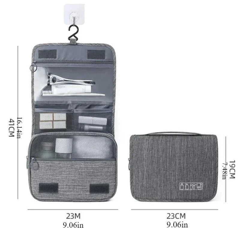 NoviaGlow Waterproof Travel Toiletry Bag – Hanging Cosmetic & Grooming Organizer