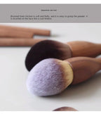 NoviaGlow European Vintage Walnut Wood Handle Makeup Brush – Ultra-Soft Powder, Blush, Contour & Foundation Brush