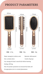 NoviaGlow Scalp Massage Hair Brush – Anti-Static Detangler