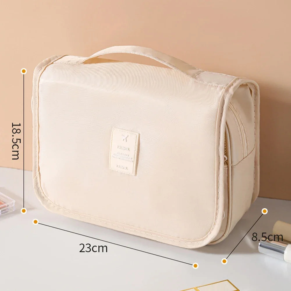 NoviaGlow Travel Makeup Bag – Waterproof Hanging Organizer