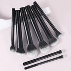 NoviaGlow 8pcs Professional Makeup Brush Set – Soft Synthetic Bristles, Cruelty-Free, Easy to Clean, for Foundation, Blush & Eyeshadow