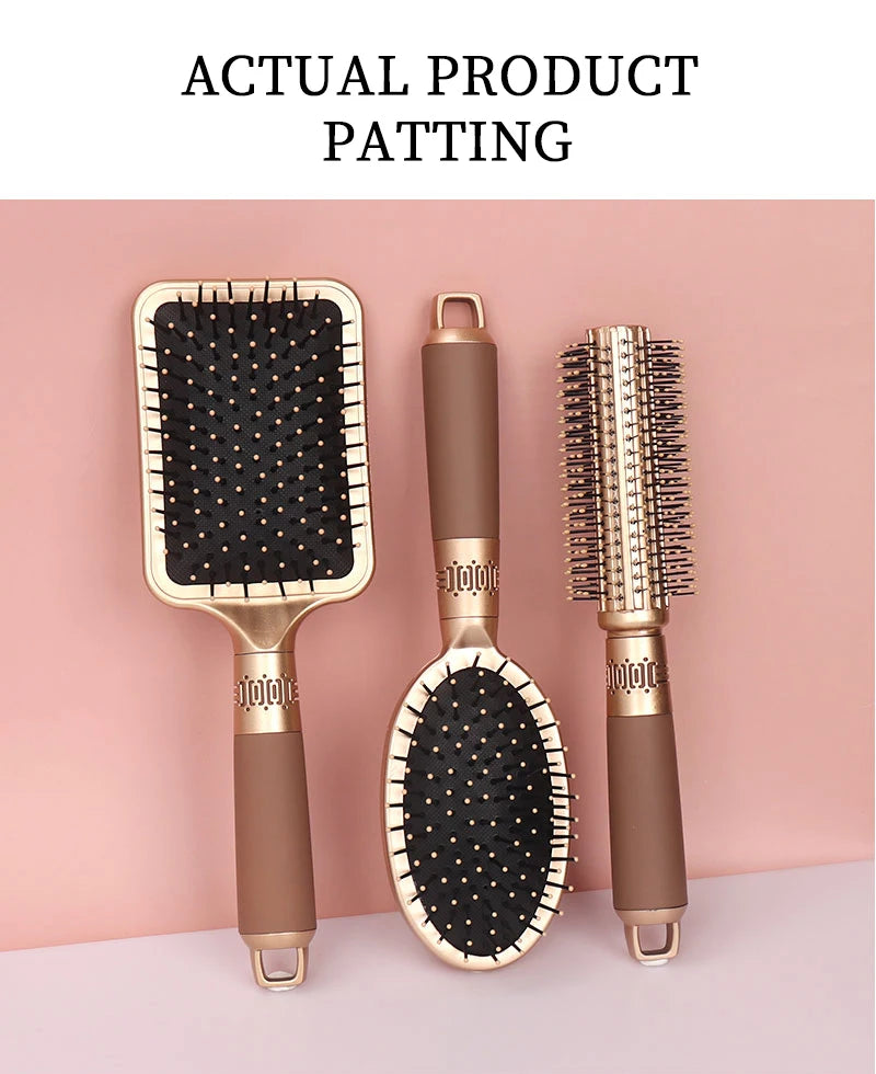 NoviaGlow Scalp Massage Hair Brush – Anti-Static Detangler