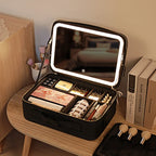 NoviaGlow Smart LED Makeup Bag – Travel Cosmetic Case