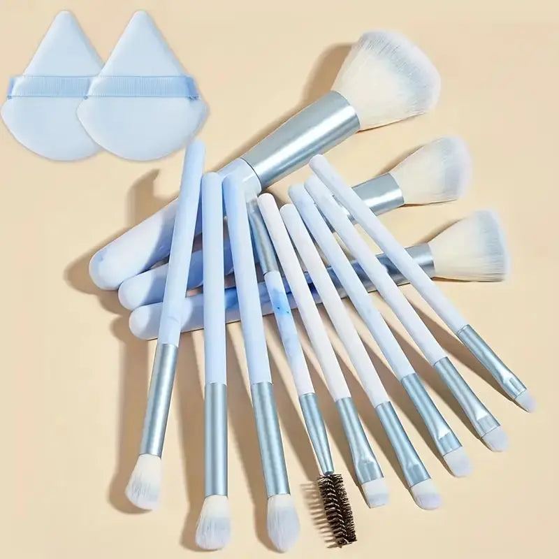 NoviaGlow 12-Piece Makeup Brush Set – Professional Face & Eye Brushes