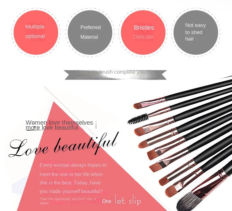 NoviaGlow 20pcs Professional Eye Makeup Brush Set – Complete Eyeshadow & Eyeliner Brushes for Blending, Shading & Precision Looks