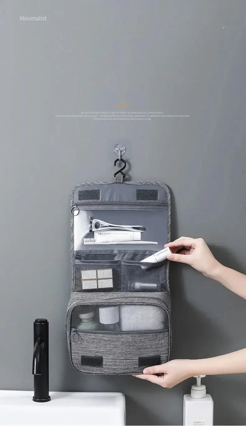NoviaGlow Waterproof Travel Toiletry Bag – Hanging Cosmetic & Grooming Organizer