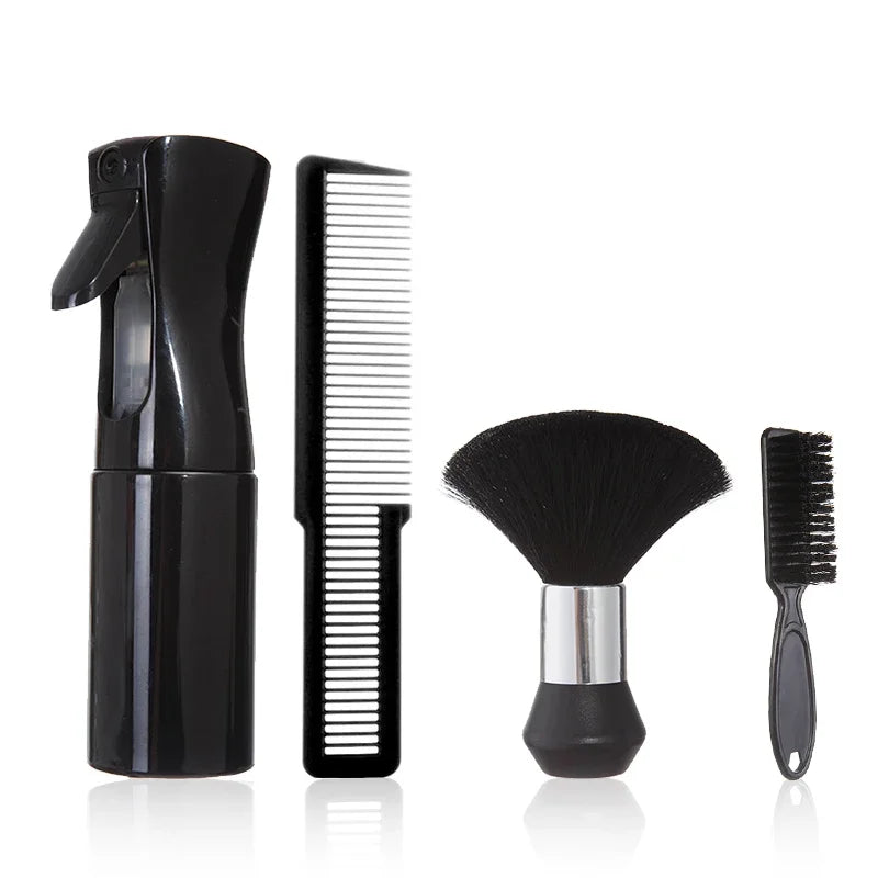 NoviaGlow 4-Piece Barber Grooming Set – Brush, Comb & Spray