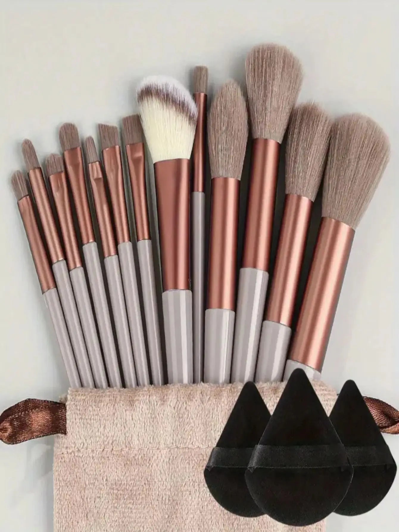 NoviaGlow Professional Makeup Brush Set – 13/14/15/16 Piece Soft Fluffy Face & Eye Brushes with Kabuki & Storage Bag