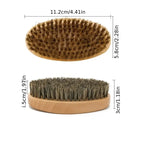NoviaGlow Beard Grooming Kit – Boar Bristle Brush, Comb & Scissors with Gift Bag