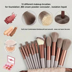 NoviaGlow Professional Makeup Brush Set – 13/14/15/16 Piece Soft Fluffy Face & Eye Brushes with Kabuki & Storage Bag