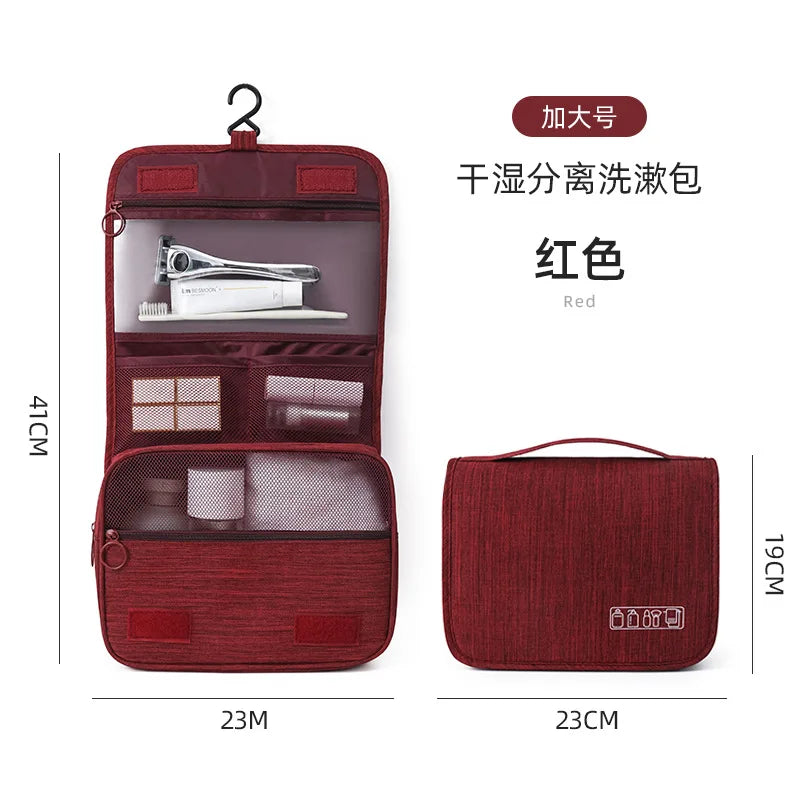 NoviaGlow Waterproof Travel Toiletry Bag – Hanging Cosmetic & Grooming Organizer