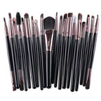 NoviaGlow 20pcs Professional Eye Makeup Brush Set – Complete Eyeshadow & Eyeliner Brushes for Blending, Shading & Precision Looks