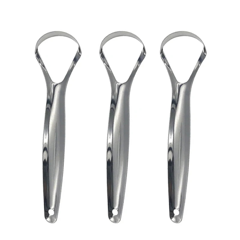 NoviaGlow Stainless Steel Tongue Cleaner – Professional Oral Hygiene Tool for Fresh Breath & Tongue Coating Removal