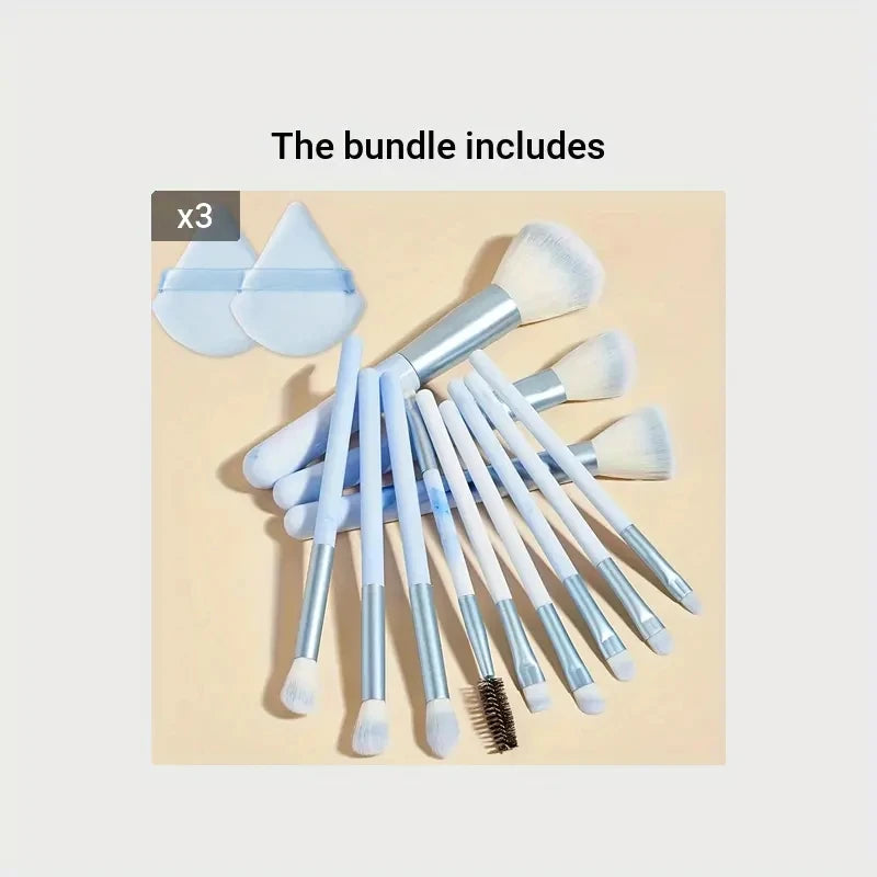 NoviaGlow 12-Piece Makeup Brush Set – Professional Face & Eye Brushes