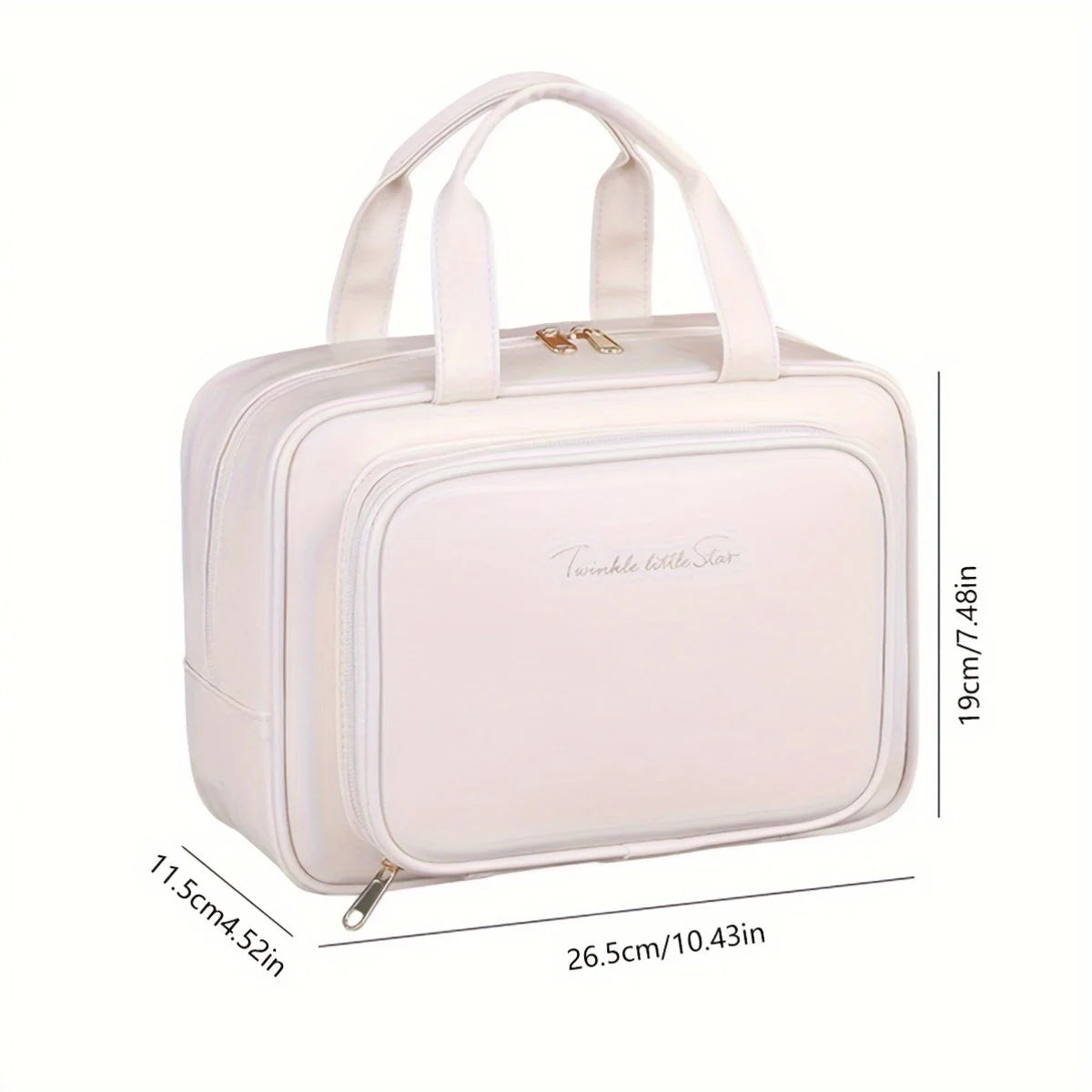 NoviaGlow Double-Layer Makeup Bag – Waterproof Travel Organizer