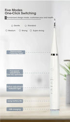 NoviaGlow Sonic Electric Toothbrush 3-in-1 – Tartar Remover, Teeth Whitening, USB Rechargeable with Replaceable Brush Heads