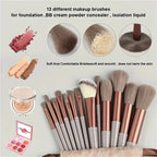 NoviaGlow 13/33pcs Professional Makeup Brush Set – Complete Kit with Soft Synthetic Brushes, Beauty Blender & Accessories for Beginners & Pros