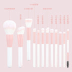 NoviaGlow 12-Piece Makeup Brush Set – Professional Face & Eye Brushes