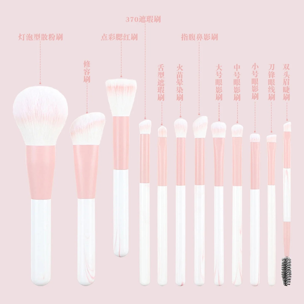 NoviaGlow 12-Piece Makeup Brush Set – Professional Face & Eye Brushes