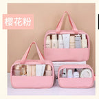 NoviaGlow Transparent Travel Makeup Bag – Waterproof Organizer