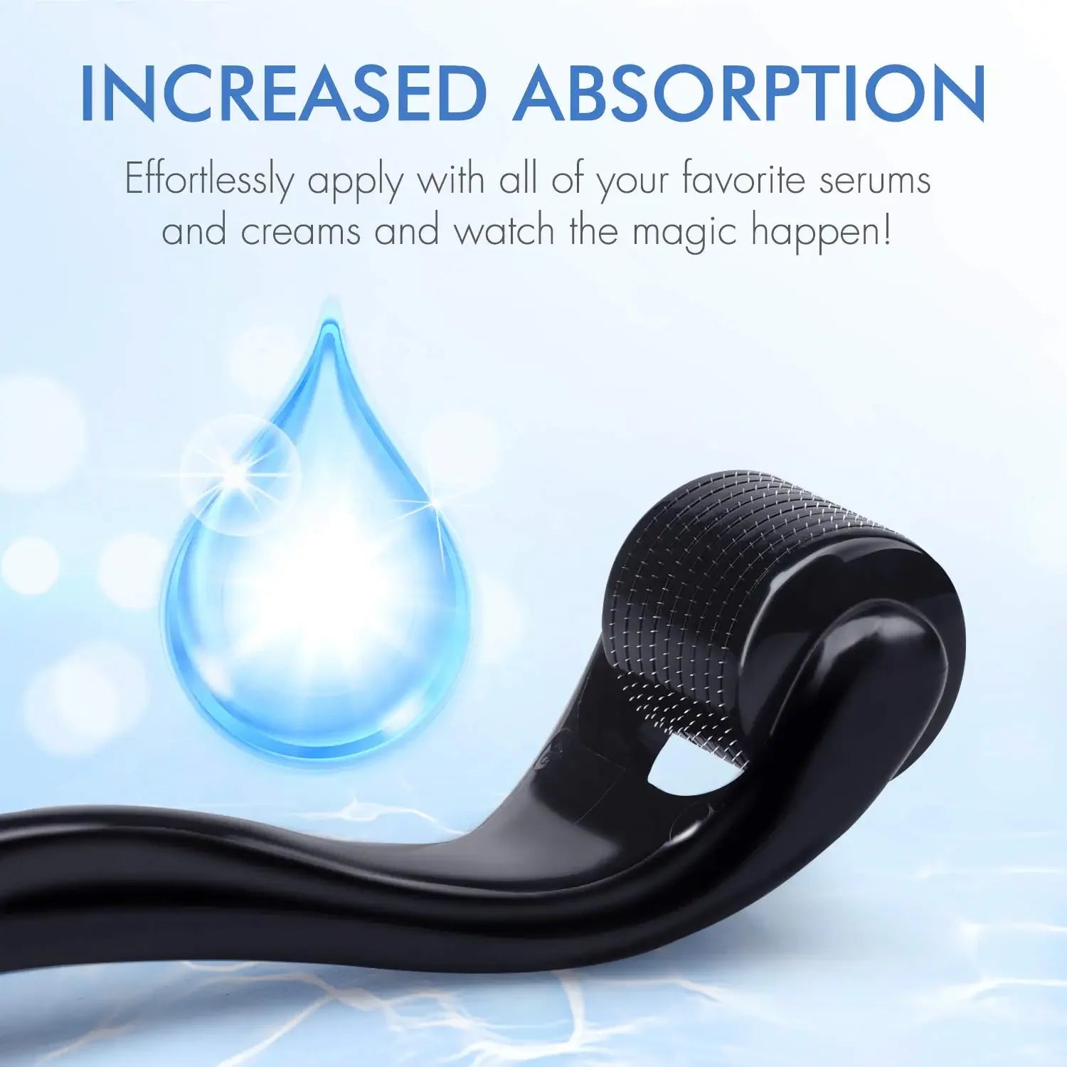 NoviaGlow Derma Roller – 540 Titanium Microneedles for Beard & Skin Care (0.2mm / 0.25mm / 0.3mm)