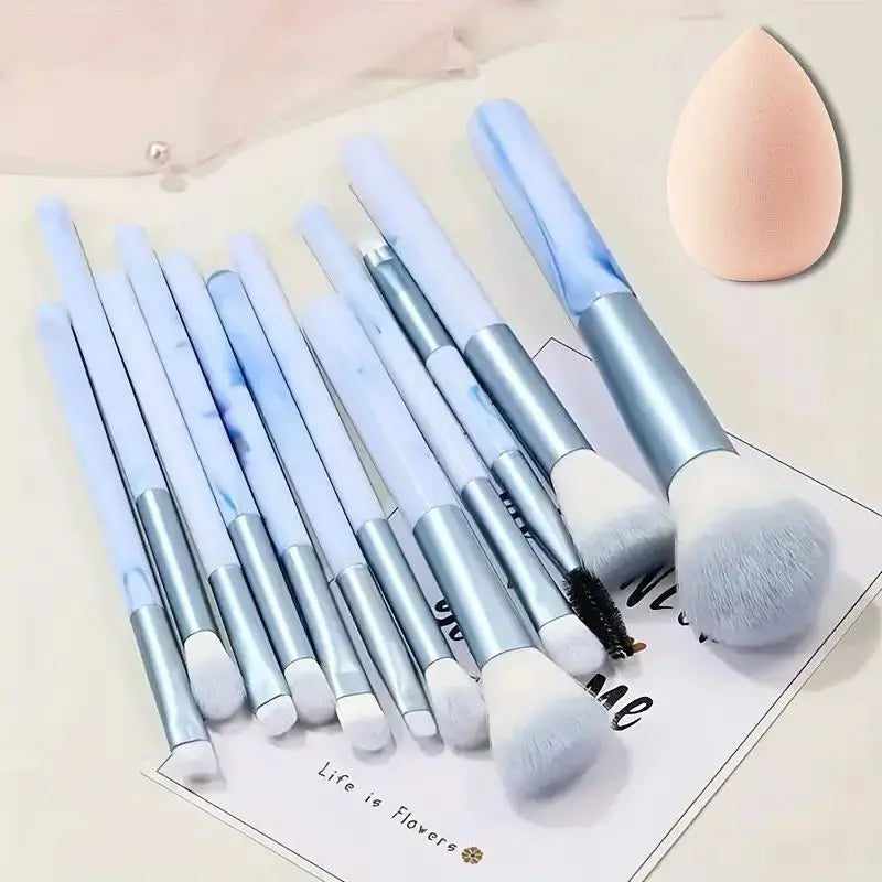 NoviaGlow 12-Piece Makeup Brush Set – Professional Face & Eye Brushes