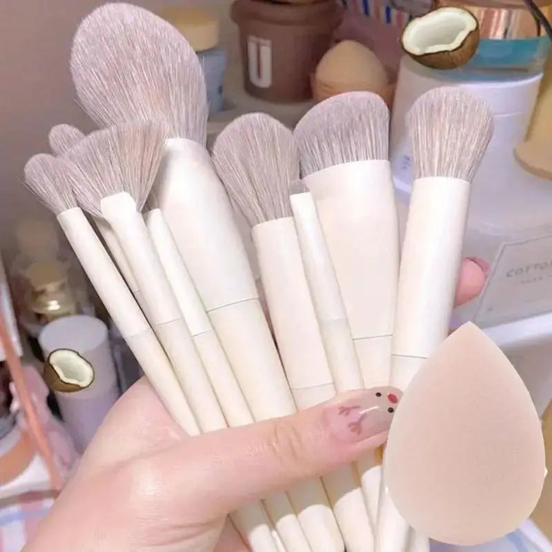 NoviaGlow Professional Makeup Brush Set – 13/14/15/16 Piece Soft Fluffy Face & Eye Brushes with Kabuki & Storage Bag