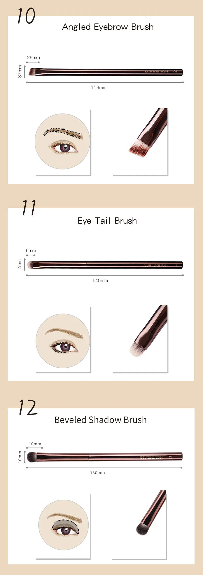 NoviaGlow Hourglass Makeup Brush – Professional Retractable Brush for Foundation, Powder, Blush, Bronzer, Eyeshadow & More