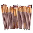 NoviaGlow 20pcs Professional Eye Makeup Brush Set – Complete Eyeshadow & Eyeliner Brushes for Blending, Shading & Precision Looks